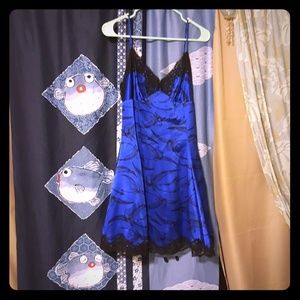 Betsey Johnson Pterodactyl dress blue 8 prom rare